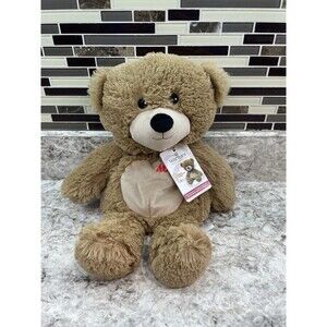 Warmies Cozy 14" Plush Brown Curly Bear Large Therapy Microwavable Heatable Toy